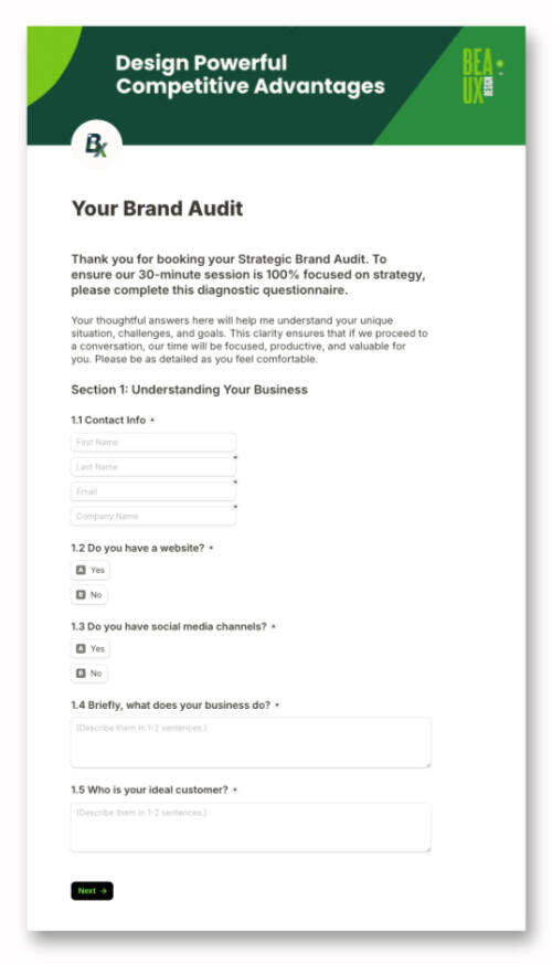 Answer questionnaire Answer questionnaire